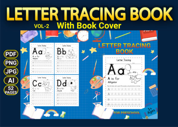 Download Letter Tracing Workbook with Cover Vol-2 - Premium Bundle